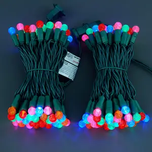 Commercial Grade Decoration Christmas 120v Indoor Waterproof Outdoor Raspberry G40 G12 Led String Light For Holiday Decoration