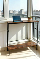 Table console en métal polyvalente avec étagères, table d'appoint multifonctionnelle en fer pour la chambre à coucher, le salon, l'entrée, décoration