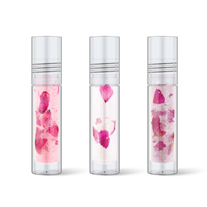 Gloss à lèvres transparent en tube en forme de rose 5ml, effet brillant et repulpant, huile pour les lèvres, réduit les ridules - Product Image 5