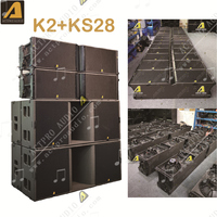 K2 + KS28 Caisson de basses à trois voies Daul Haut-parleur Line Array 12 pouces Système passif actif Alimenté par le son Audio professionnel Extérieur