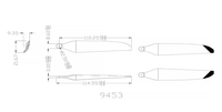 Hélice pliable Psy FPV 9453 de 9,4 pouces en fibre de carbone et nylon, haute performance, noire, pour moteur de drone, accessoires