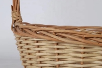 Panier-cadeau en rotin de luxe personnalisé fait à la main en gros, panier à fleurs en osier écologique avec poignées
