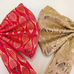 Christmas Velvet Gold Foil Embossing Process Christmas <b>Tree</b> Bow Decoration - Product Image 5