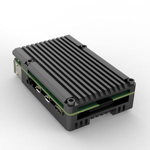 Fuzhongqi Raspberry <span class=keywords><strong>Pi</strong></span> 4 с одним или двумя вентиляторами, металлическая оболочка, коробка из алюминиевого сплава, электронный аксессуар, модель A_RPI_11_heatsinkfan - Product Image 6