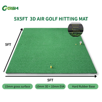 Tapis d'entraînement de golf 3D, gazon en nylon 4 couches, coussin d'impact à ressorts 3D, protection des poignets, simulateur intérieur/extérieur