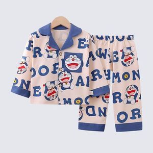 Ensemble de <span class=keywords><strong>pyjama</strong></span> pour garçons à imprimé animal personnalisé, <span class=keywords><strong>chemise</strong></span> à manches longues et pantalon, 100% coton, pyjamas confortables pour garçons et filles de 1 à 12 ans - Product Image 1