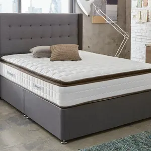 五星级酒店泡沫床垫和床底双大床全尺寸枕头顶床垫