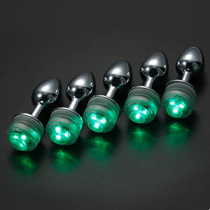 大人の大人のおもちゃを変えるマルチカラーアナルスチールプラグ女性ミニメタルライトアップLedアナルプラグリモート付き - Product Image 5