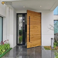 Portes d'entrée américaines en noyer noir, portes extérieures en bois massif pour maisons, portes d'entrée extérieures