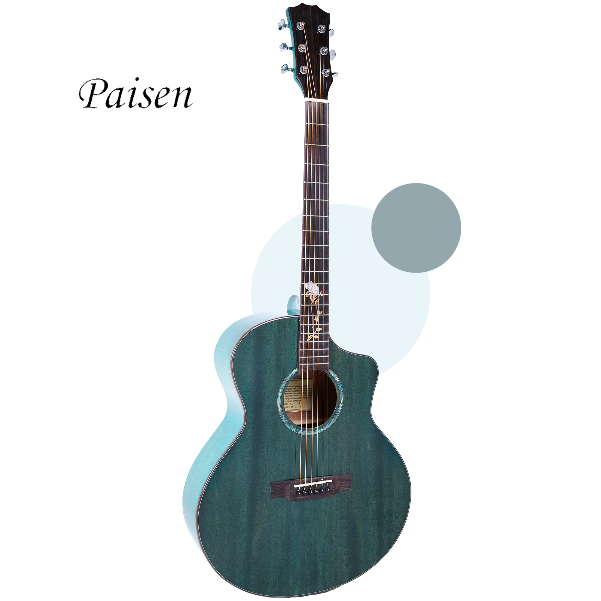 Ukelele Soprano de Estudio Panda by Bamboo Color Verde Agua + Funda