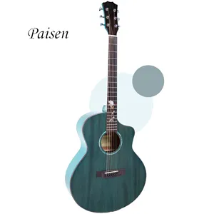 Acoustic Guitar 41 Inch Wooden Guitar Spruce Venee Guitar Transparent green color Musical Instruments Sales