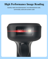 Scanner de codes-barres sans fil 1D CCD 2.4G BT UPC EAN 13 Auto Scan pour Android Windows IOS Supermarché de détail