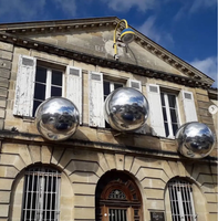 Boule miroir argentée gonflable, grand ballon brillant, ballon géant pour fête disco, décoration de fête de Noël, sphère miroir réfléchissante gonflable