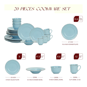 ชุดเครื่องครัวเซรามิกโบราณลายฟ้าครามแบบนูน  โปรโมชั่นเดือนกันยายน - Product Image 5