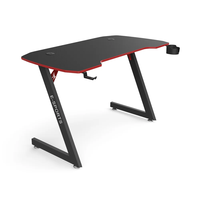 Escritorio para Juegos de Computadora BEISIJIE de Metal de Alta Calidad, con Luces LED RGB para Deportes Electrónicos, Diseño Ergonómico, Portavasos y Gancho para Auriculares