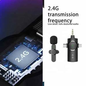 K033 senza fili BT Lavalier microfono tipo C risvolto Clip microfono per TikTok Vlog supporta Multi-canale in tempo reale microfono di missaggio - Product Image 4