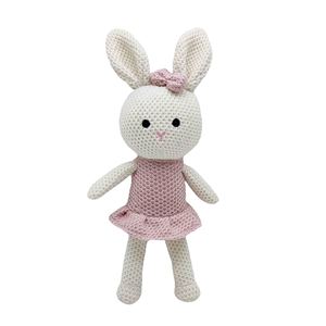 Kiva thương hiệu handmade Polyester Crochet thỏ đồ chơi sang trọng Amigurumi <span class=keywords><strong>Bunny</strong></span> búp bê vài <span class=keywords><strong>Bunny</strong></span> quà tặng handmade đồ chơi - Product Image 1