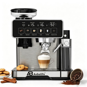 <span class=keywords><strong>Machine</strong></span> <span class=keywords><strong>à</strong></span> <span class=keywords><strong>café</strong></span> <span class=keywords><strong>expresso</strong></span> automatique Anbolife Porta Filter 20 bars <span class=keywords><strong>avec</strong></span> mousseur <span class=keywords><strong>à</strong></span> lait intégré, fonction tactile IMD <span class=keywords><strong>et</strong></span> moulin <span class=keywords><strong>à</strong></span> <span class=keywords><strong>café</strong></span> - Product Image 1