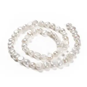PandaHall 7mm Nugget Old Lace Natural Cultured Freshwater Pearl Beads