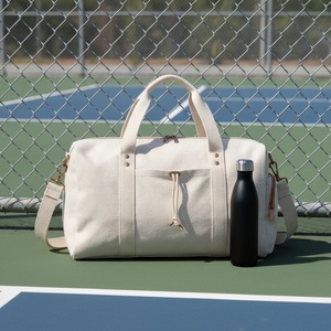 Sac de sport Pickleball en toile brute pour 2 raquettes 16 oz, avec logo personnalisé, vente en gros, pour tennis et padel - Product Image 3