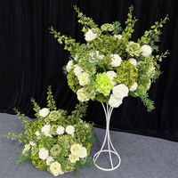 Bouquet de fleurs artificielles vertes exquises, plante verte, utilisé pour la décoration de table de mariage, la décoration de centre commercial