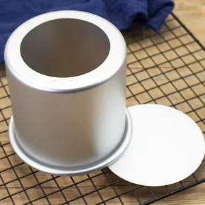 <span class=keywords><strong>Precio</strong></span> al por mayor altura profunda 4 5 6 7 8 10 pulgadas redondo de aluminio gasa pastel molde Metal pastel pan lata Pan con fondo extraíble - Product Image 5