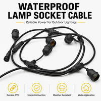 Câble d'extension pour guirlande lumineuse LED extérieure robuste IP65 étanche, en PVC durable, pour jardin et patio, avec prise pour lampe de Noël - NBTOP