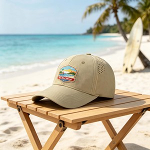 Custom Logo Embroidery <b>Quick</b>-<b>dry</b> Dad Hat Curved Brim Breathable Nylon 6 Panel Mesh Baseball <b>Caps</b> With Soft Top - Product Image 1