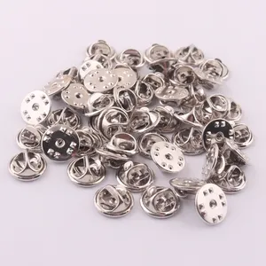Silver Color Brass Butterfly Clutch Clasp Pin Backs For Lapel Badge