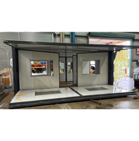 Conteneur préfabriqué en acier plat 20 pieds 40 pieds modulaire expédition mobile bureau maison conception pliable utilisation sur le terrain hôtels villas