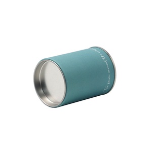 Biodegradable Custom Food Grade Storage Tea <b>Leaves</b> Tube Packaging Container Cardboard <b>Paper</b> Can with Aluminum Cover - Product Image 2