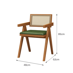 Juego de Mesa y Sillas de Madera Tejida de Estilo Americano Moderno para Cafetería, Tienda de Té con Leche, Restaurante - Product Image 6