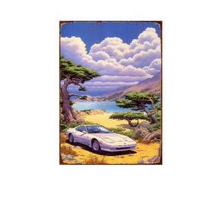 Decoración de Pared de Hierro Retro 3D Personalizada, Letreros de Metal Antiguos de Autos, Suministros de Decoración Vintage para Garaje - Product Image 5