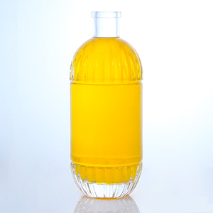 Vòng hình dạng với dập nổi tinh thần chai thủy tinh với nút chai cho Whisky Vodka Tequila Gin Rum Brandy - Product Image 1