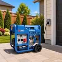 Générateur diesel YC5GF-D3 5 kW, marque Yuchai, moteur 456 cm³ refroidi par air, groupe électrogène diesel à châssis ouvert avec réservoir de carburant de 18 L