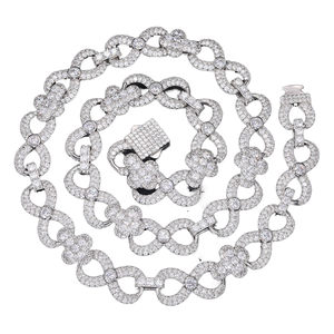 Chaîne cubaine Moissanite en argent très demandée, finition or et argent, bijoux de mode personnalisés en gros pour cadeaux et vente - Product Image 2