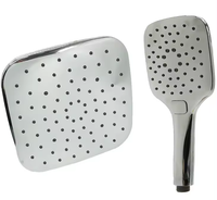 Robinetterie thermostatique ABS pour hôtel, mitigeur monocommande poli, ensemble de douche haute pression à jet pluie