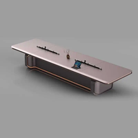 Mobilier de bureau Simple moderne haut de gamme combinaison de chaise de bureau Table de patron de luxe atmosphère de Table de président de grande classe modulaire