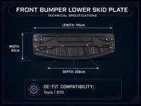 Plaque de protection directe pour Tesla Model S 2016-2025, sous-châssis de pare-chocs avant, anti-corrosion, avec aérations de refroidissement