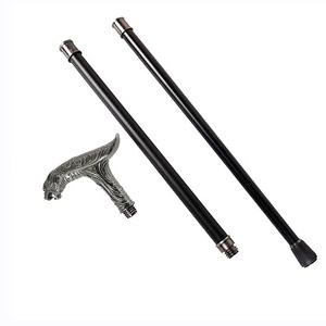 Silber praktische Metallhandwerk Halloween-Geschenk Stock Selbstverteidigungsstock Blinder Gehstock Stock für Männer - Product Image 5