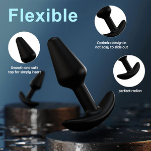 Yüksek Kaliteli Yetişkin Siyah Silikon Anal Seti Popo Fişi Cinsel Stimülasyon Oyuncağı Erkek ve Kadın Çiftler için - Product Image 1