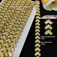 Cadena de Diamantes de Imitación de Plástico Tamaño 10, Cadena de Diamantes de Imitación Dorada al por Mayor, Adorno de Cristal Brillante, Personalizado, Hecho a Mano, Decorativo
