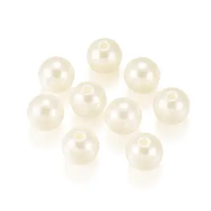 Cuentas de perlas de imitación, espaciador suelto redondo de ABS, cuentas de perlas de imitación para manualidades DIY