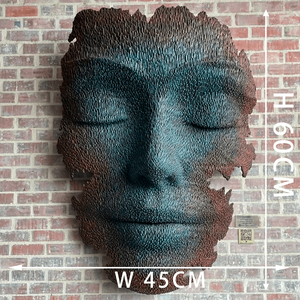 Özel <span class=keywords><strong>Modern</strong></span> soyut kadın yüz sanat heykel, bronz insan yüz heykeli duvar dekorasyon için - Product Image 3