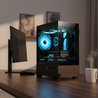 Châssis ATX de haute qualité bureau noir verre trempé PC boîtier d'ordinateur de jeu tours complètes boîtier CPU armoire d'ordinateur