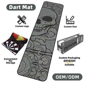 Tapis <span class=keywords><strong>de</strong></span> protection <span class=keywords><strong>de</strong></span> sol en caoutchouc antidérapant 100 % nylon personnalisé avec oche surélevée pour l'entraînement et la pratique des jeux <span class=keywords><strong>de</strong></span> fléchettes – Vente en gros - Product Image 1