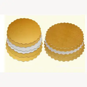 OEM proveedor de tablero de pastel festoneado, tablero de pastel personalizado dorado