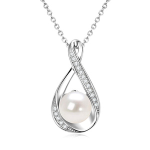 best selling freshwater pearl Pendant necklace Copper 14K Gold Filled with Micro Pave Zircon Designer Jewelry For Women - Product Image 1