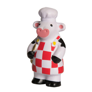 Pu Chef Cow Shape High <b>Rebound</b> Toy Figurine For Kids 2 To 4 Years Unisex Fidget Toy - Product Image 2
