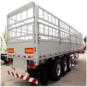Semirremolque de lona de tres ejes con precio de China, remolque de carga con valla de 4 ejes y 50 toneladas, remolque de carga utilitario con valla de 45 pies - Product Image 3